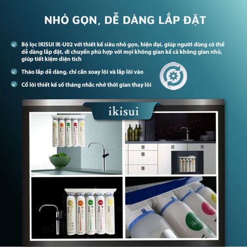 Bộ lọc nước Nano 5 cấp giữ khoáng IKISUI IK-02